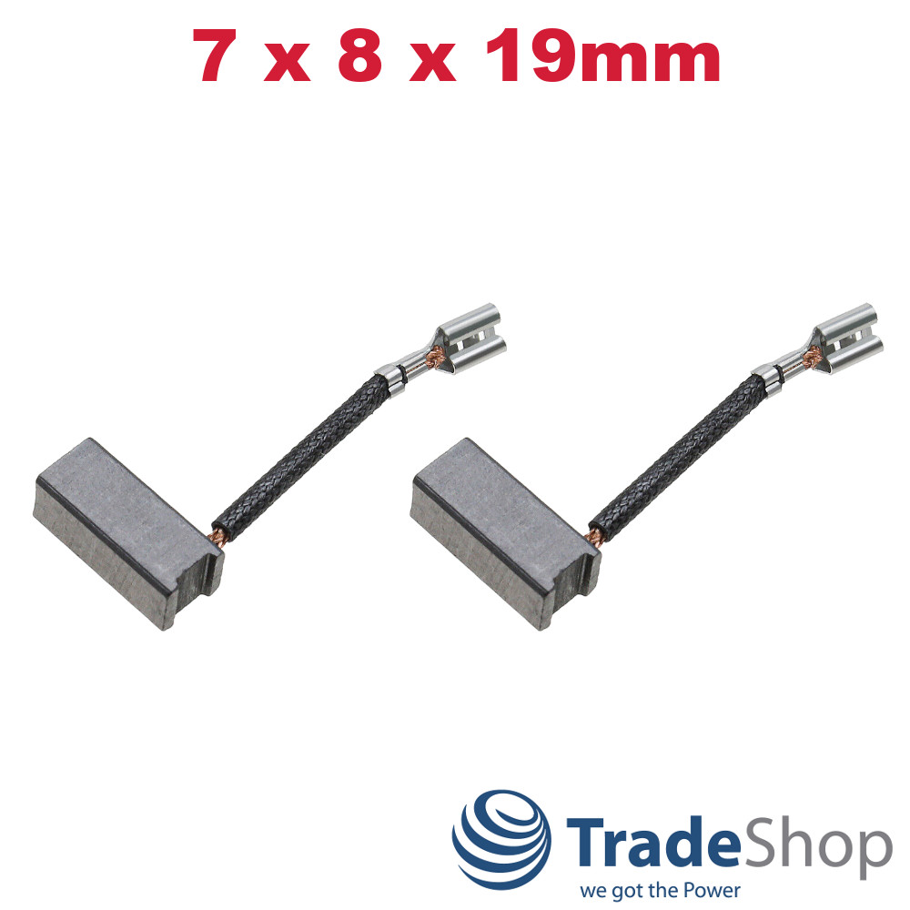 2x Motorkohlen Kohlebürsten 7x8x19mm für Bosch GBH 36 V-Li ersetzt 1617014142