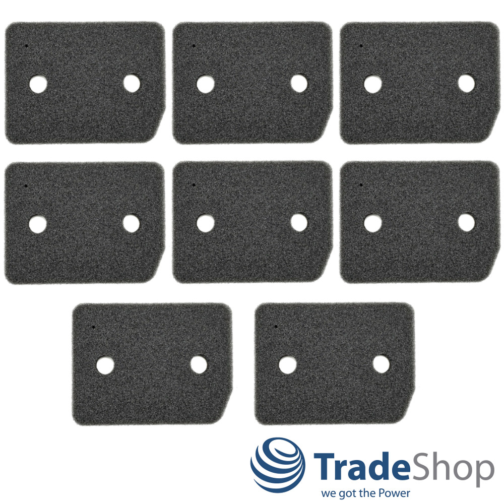 8x Ersatz Schwammfilter Sockelfilter für Miele TCE530WP TCF620WP ersetzt 9164761