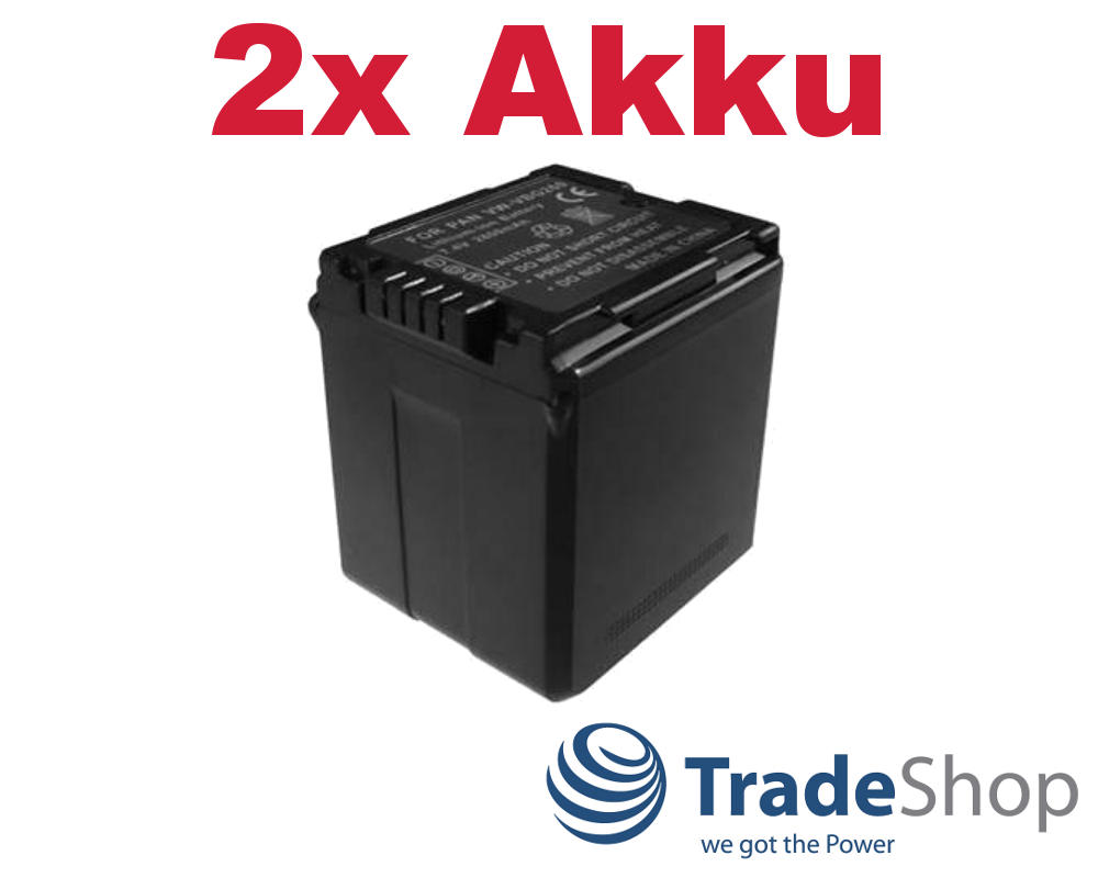 2x AKKU für Panasonic VW-VBN390 VW-VBN390E VW-VBN390E-K VW-VBN260 VBN130 uvm