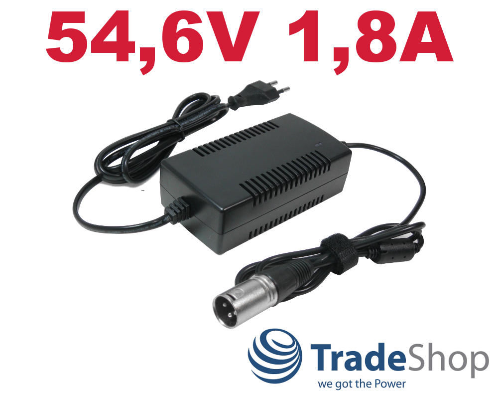 54,6V 1,8A Ladegerät Netzteil für 48V-Akkus 3pin XLR Anschluss