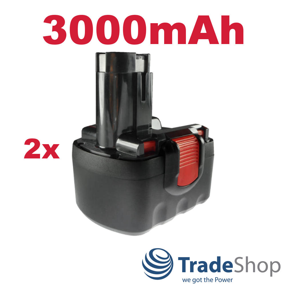 2x Akku 12V 3000mAh für Bosch BAT043 BAT045 BAT046 BAT049 BAT120 BAT139