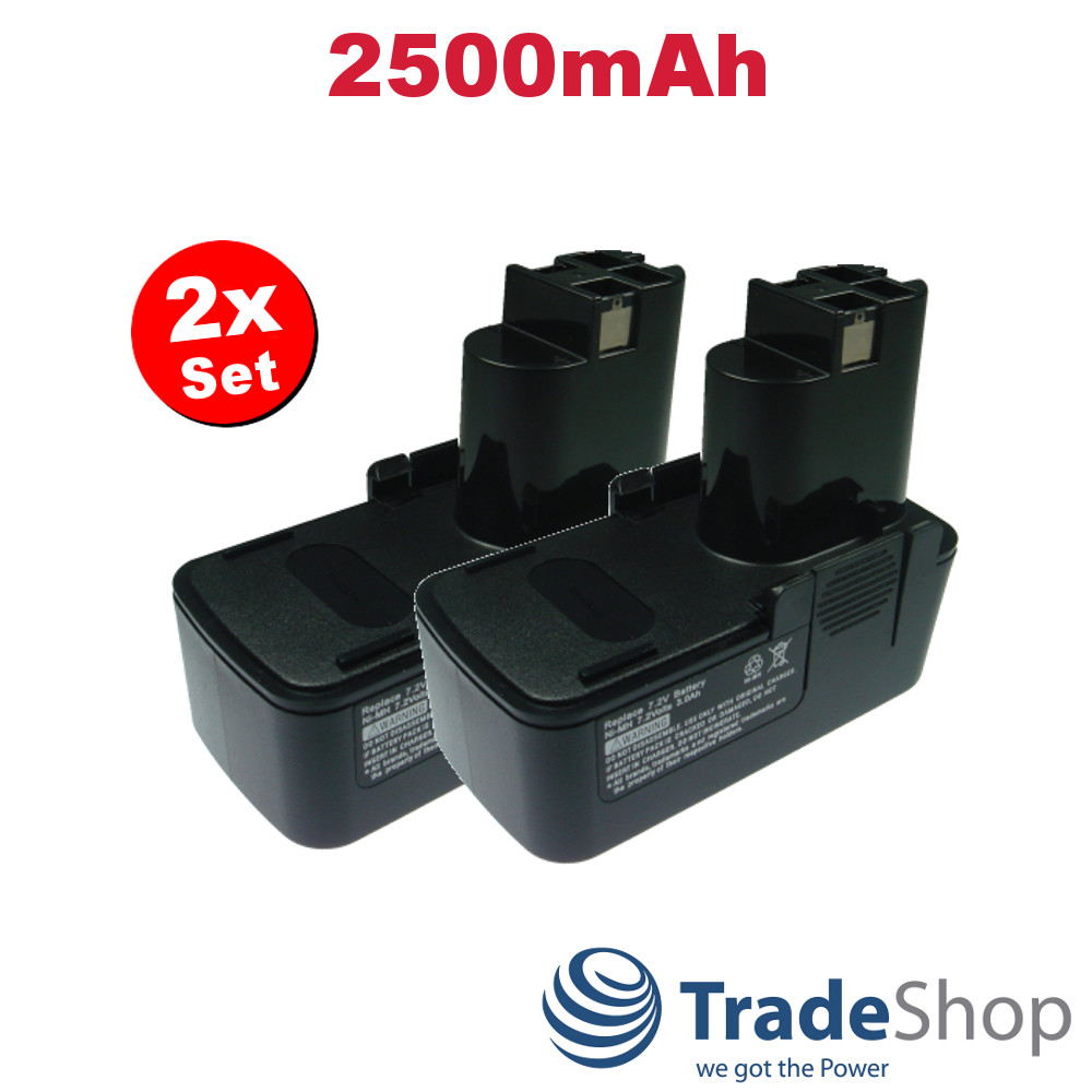 2x Ni-MH Akku für verschiedene BOSCH / WÜRTH Werkzeuge 7,2V 2500mAh Ni-MH