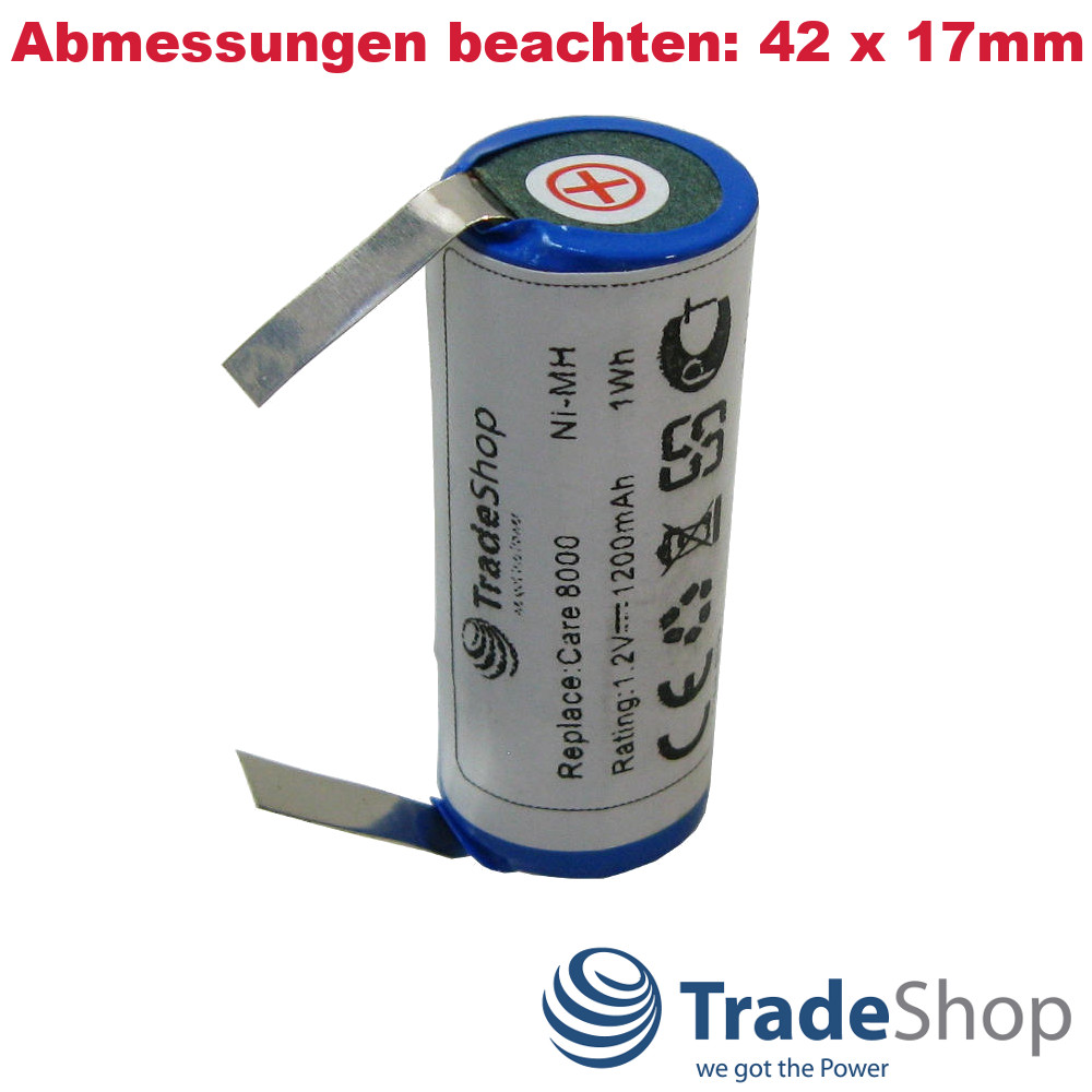 AKKU 1200mAh 1,2V Ni-MH 4/5A Zelle U-Lötfahne für Braun Triumph