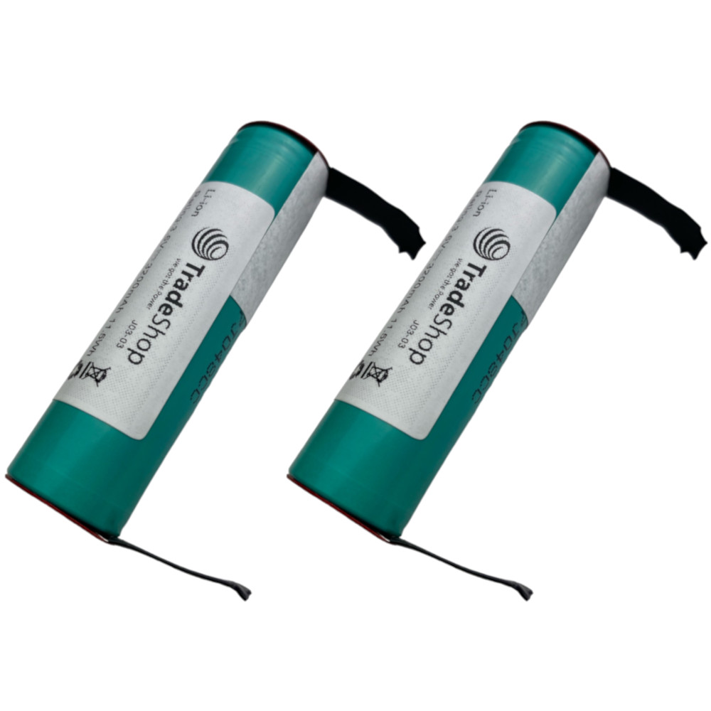 2x Akku für Bosch IXO/ISIO LG-Zelle LGABE11865 mit U-Lötfahne 3200mAh