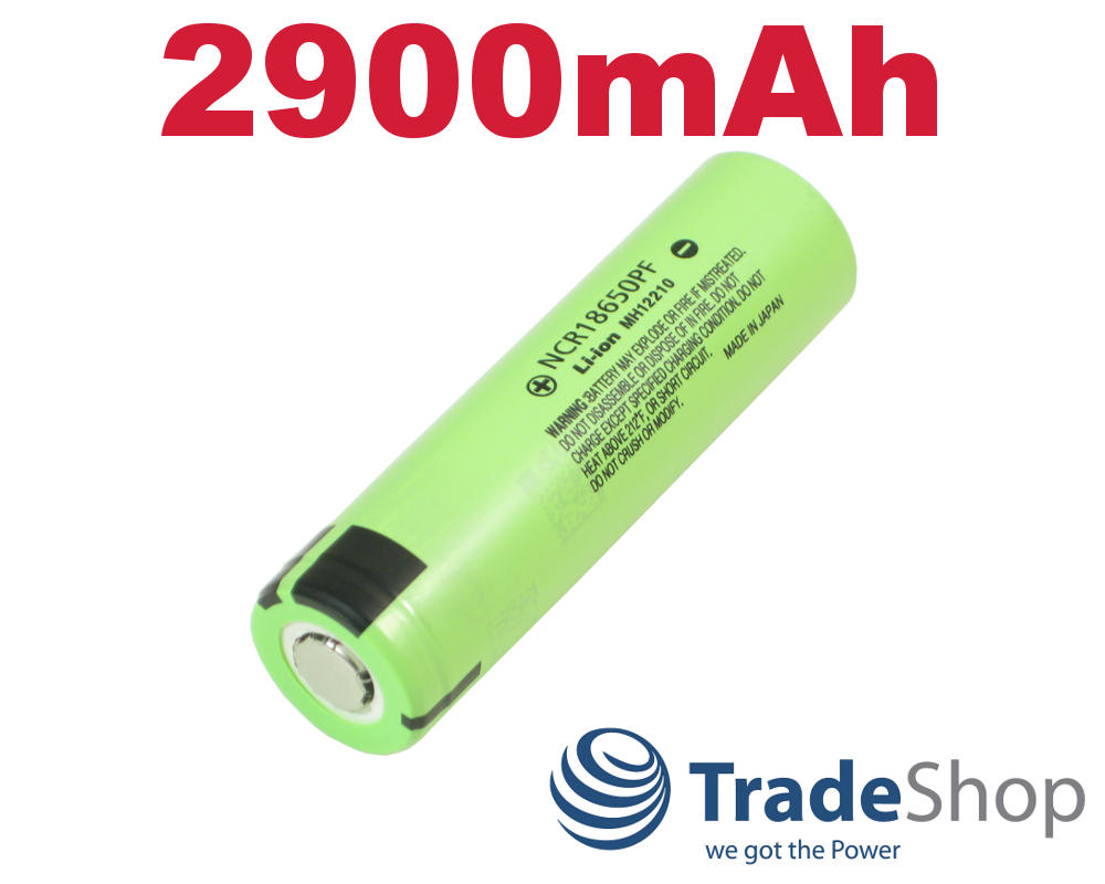 Panasonic Li-Ion Zelle Akku NCR18650PF 2900mAh 3,6V/3,7V