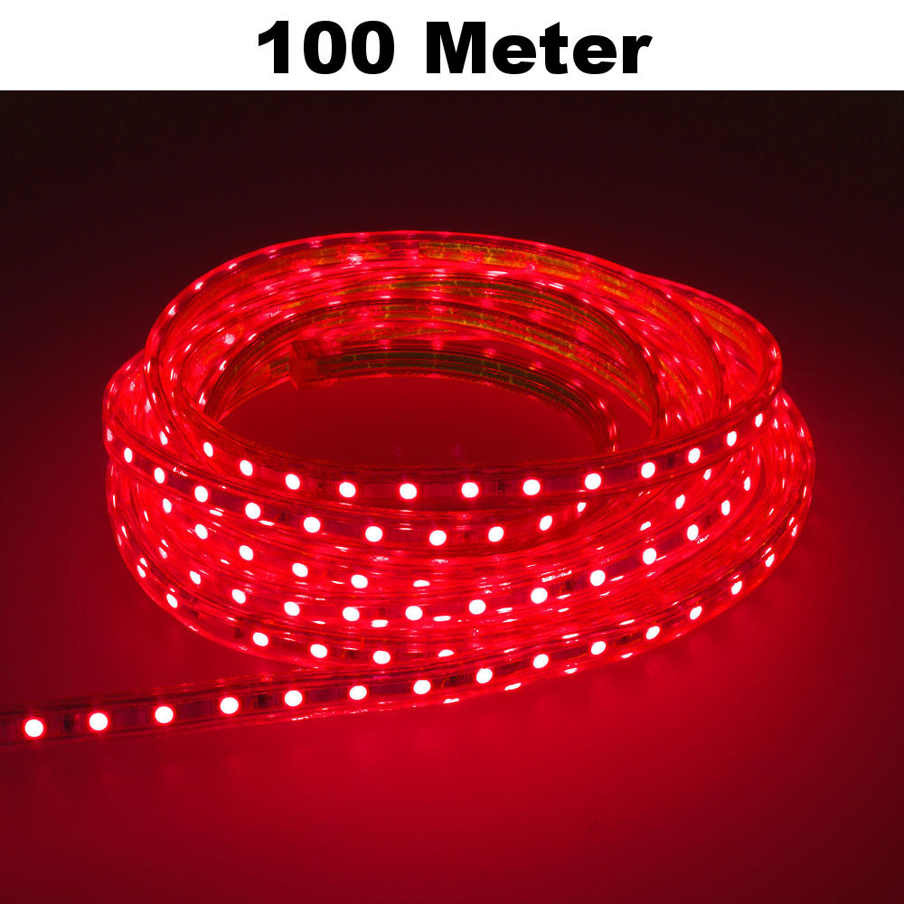 100m Rot LED Leuchtstreifen Lichterkette 60 LED/Meter SMD2835