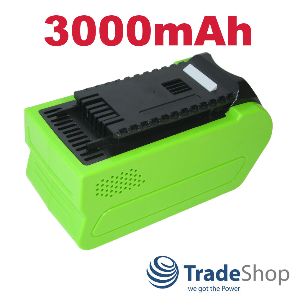 2x AKKU 40V 3000mAh Li-Ion ersetzt Greenworks GMAX 29472 29282 2601102