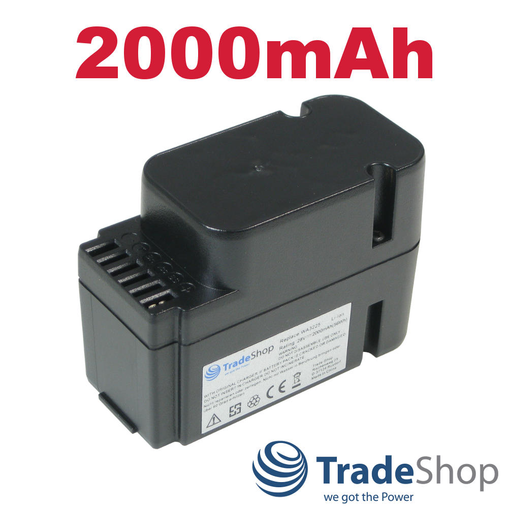 2x AKKU 28V 2000mAh Li-Ion für Worx Landroid WG798 WG755 WG790 WG794 M800 uvm