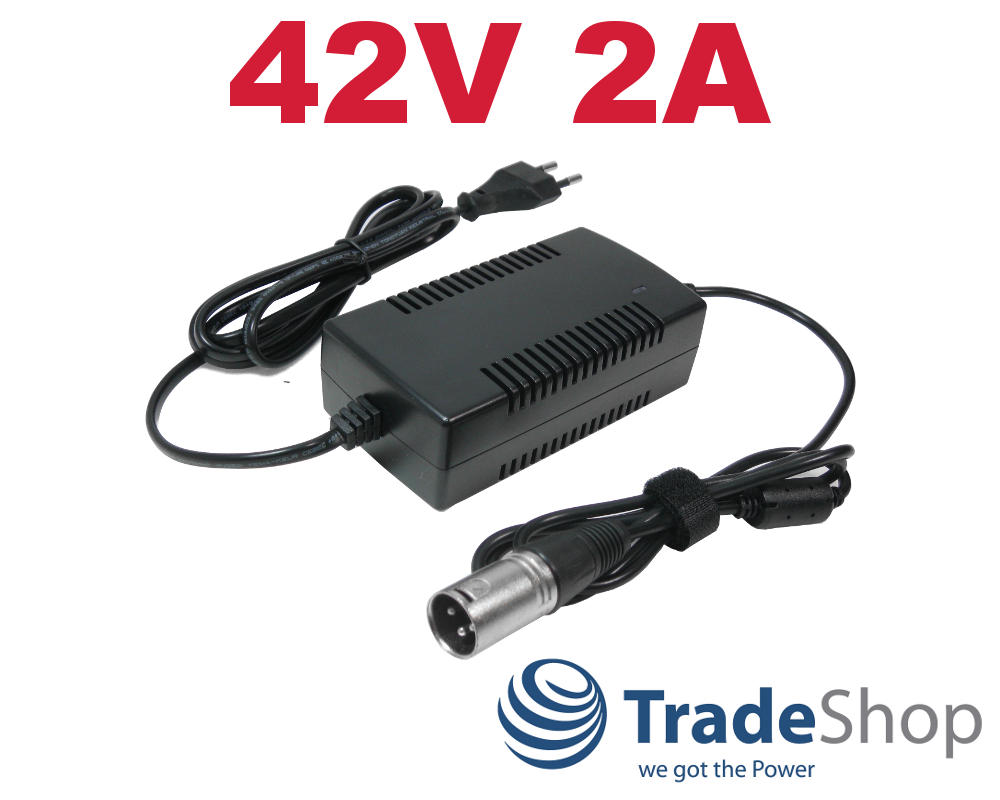 Pedelec E-Bike Ladegerät Netzteil für 36V Akku 3pin XLR Stecker mit 42V 2A