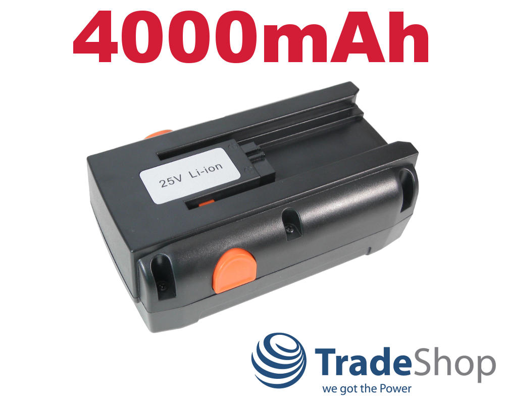 AKKU 25V 4000mAh Li-Ion für Gardena Spindelmäher 380EC ersetzt 04025-20 uvm