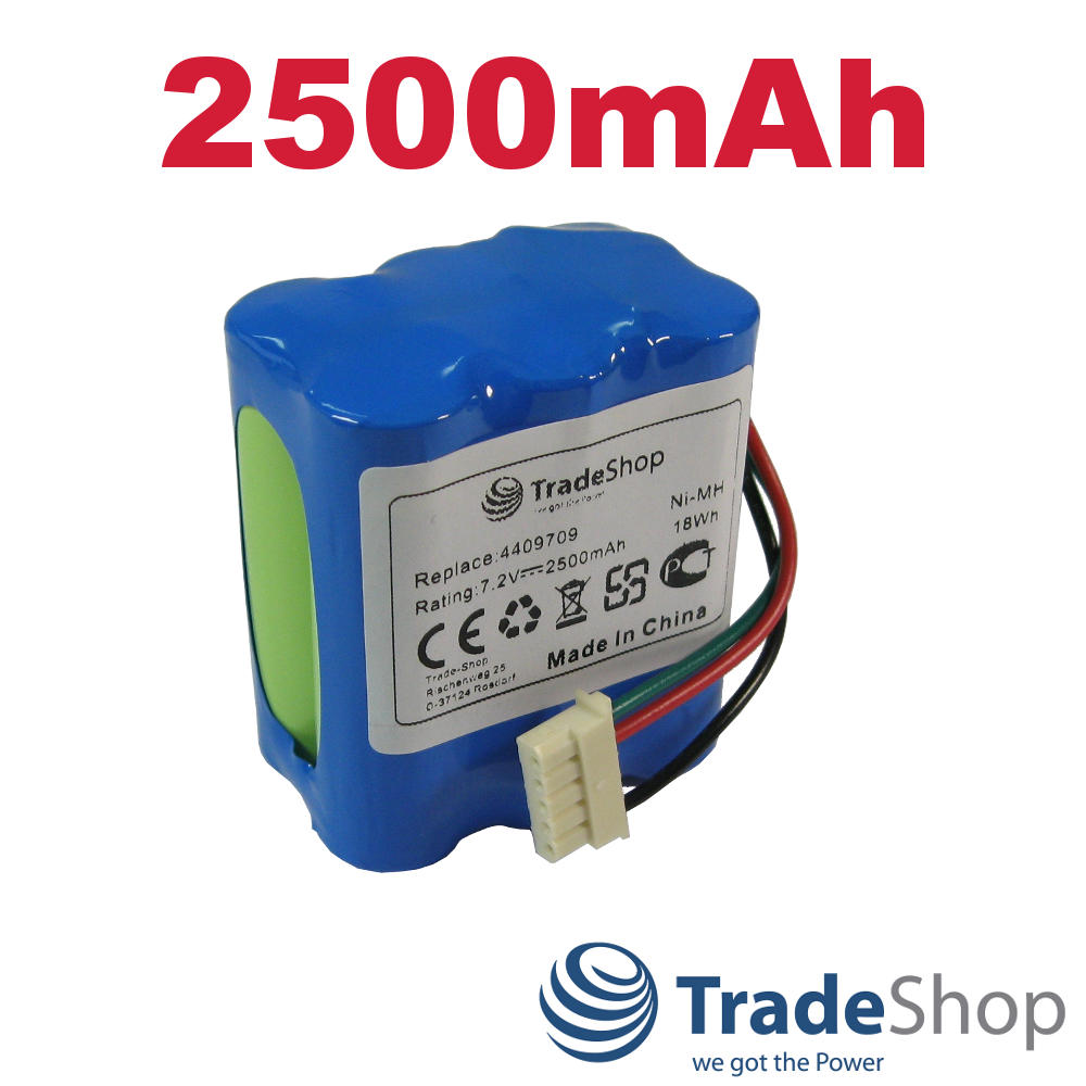 AKKU 7,2V 2500mAh  Ni-MH für iRobot Braava 380 390 Mint 4200 5200 uvm