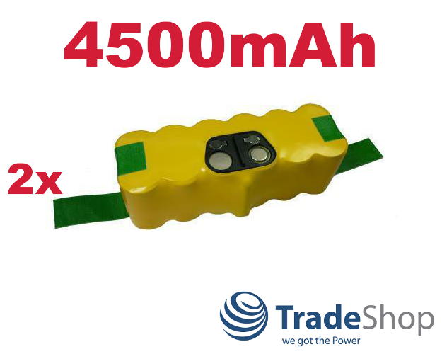 2x Akku für iRobot Roomba 500 510 520 530 532 535 540 550 555 4500mAh