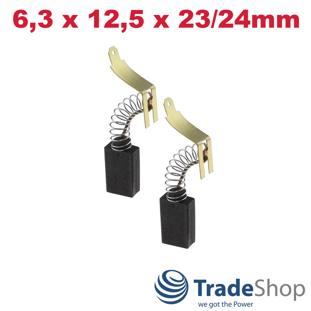 2x Motorkohlen Kohlebürsten 6,3 x 12,5 x 23mm für Hilti TE60 TE72 ersetzt 72565