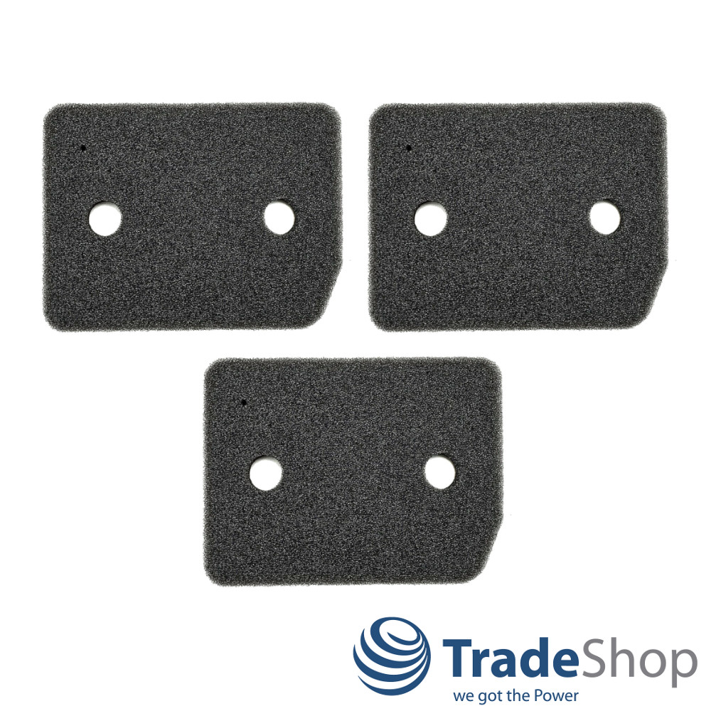 3x Ersatz Schwammfilter Sockelfilter für Miele TCE530WP TCF620WP ersetzt 9164761