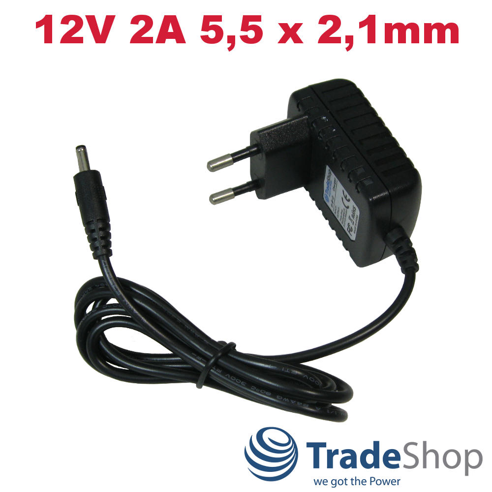 12V 2A 5,5mm*2,1mm Ladekabel Netzteil Ladegerät