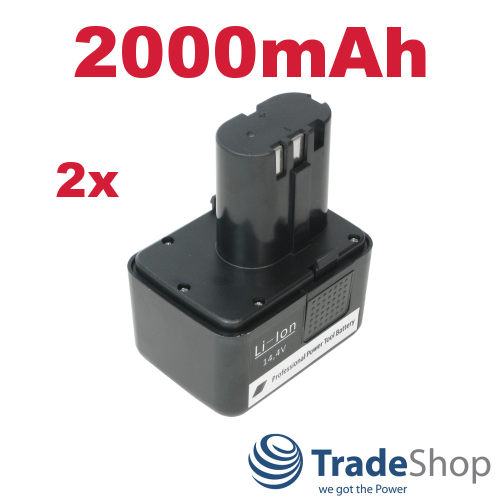 2x AKKU 14,4V Li-Ion 2000mAh 28,8Wh ersetzt Gesipa 7251045 7251049