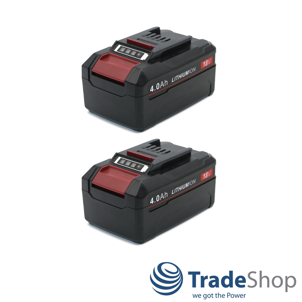 2x Li-Ion Ersatz-Akku 18V / 4000mAh für Einhell PXC Power X-Change System Geräte