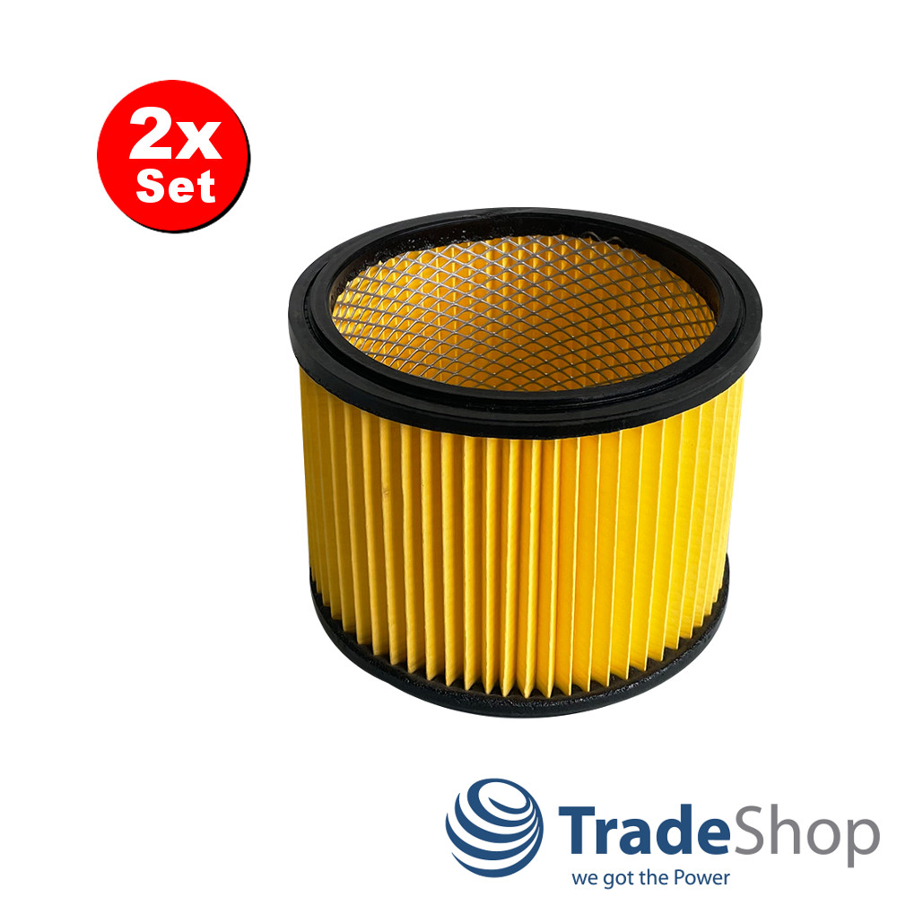 2x Faltenfilter Patronenfilter für Einhell BT-VC 1250 TE-VC 1820 ersetzt 2351110