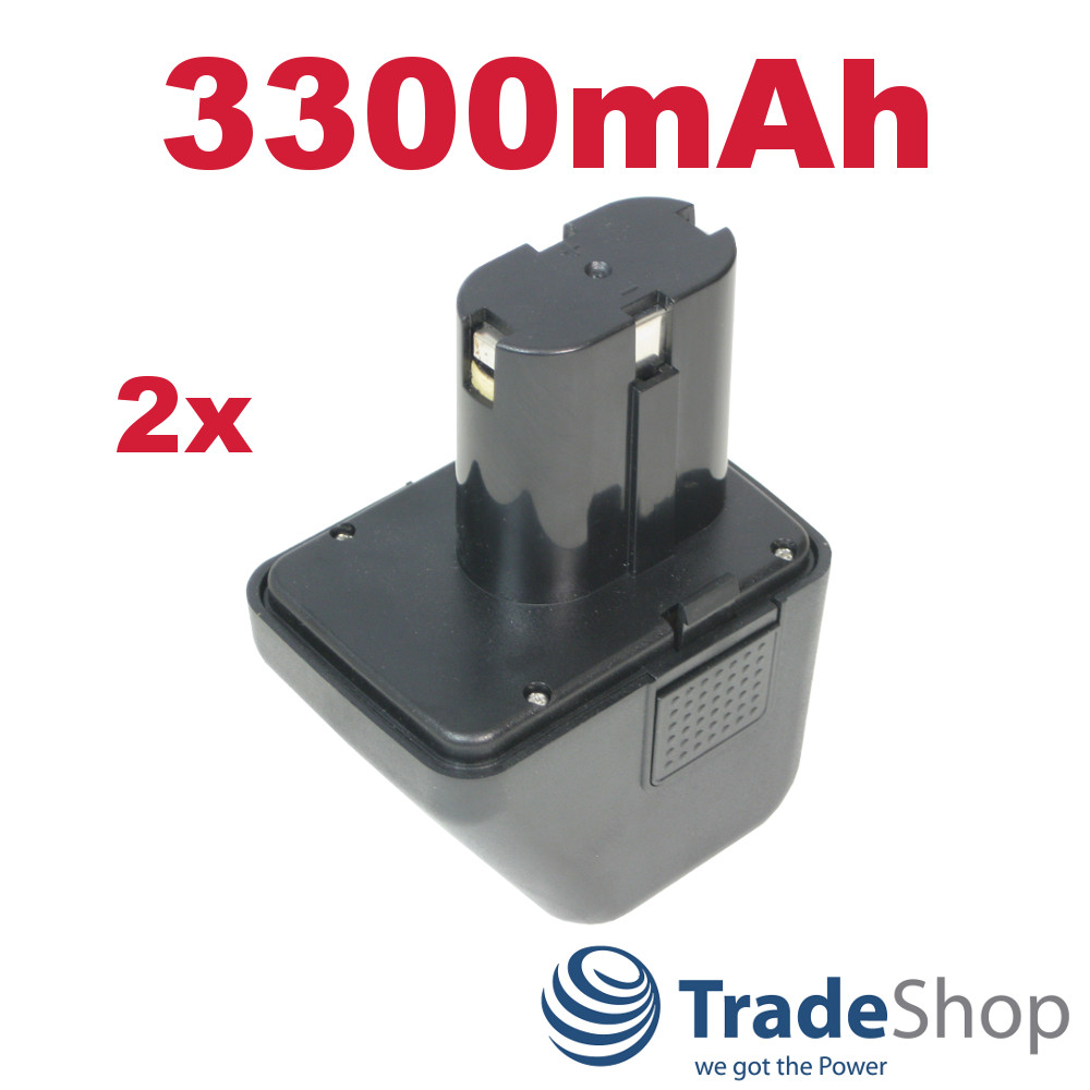 2x AKKU 12V Ni-Mh 3300mAh 39,6Wh ersetzt Gesipa 70291510061