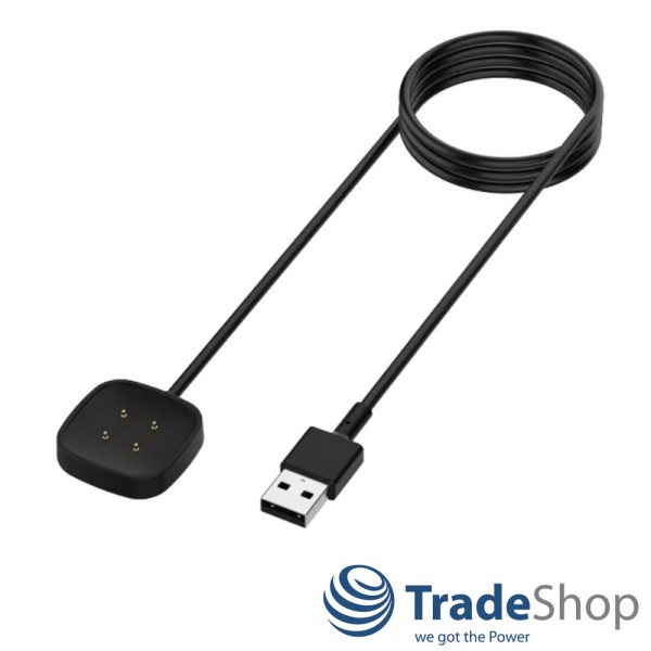 Magnetisches USB Ladekabel Ladegerät 100cm für Fitbit Versa 4 / 3, Sense 2 / 1