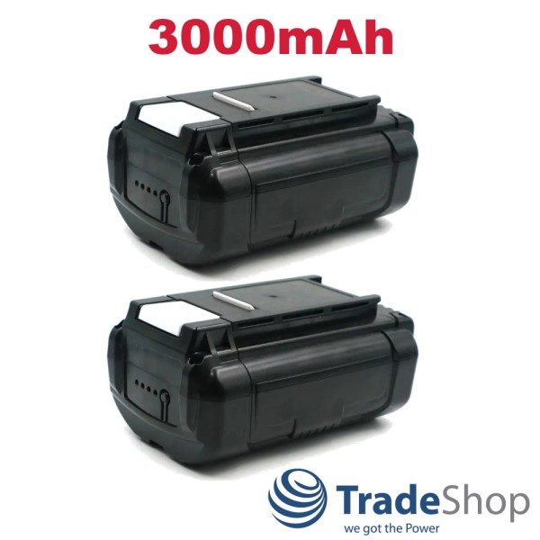 2x Li-Ion Akku 36V/40V 3000mAh für Ryobi RY40210 RY40200 RY40610 ersetzt BPL3626