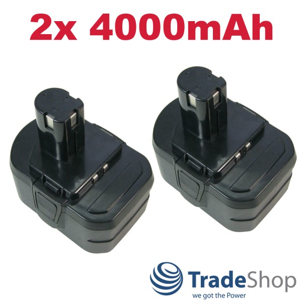 2x AKKU 14,4V 4000mAh ersetzt Ryobi BPL1414 BPP1413 BPP1415 BPP1417