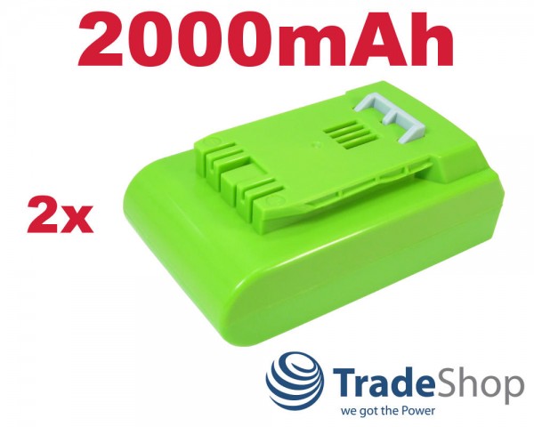 2x AKKU 24V 2000mAh Li-Ion für Greenworks G24 29322 29807 29837 2200207 130MPH uvm