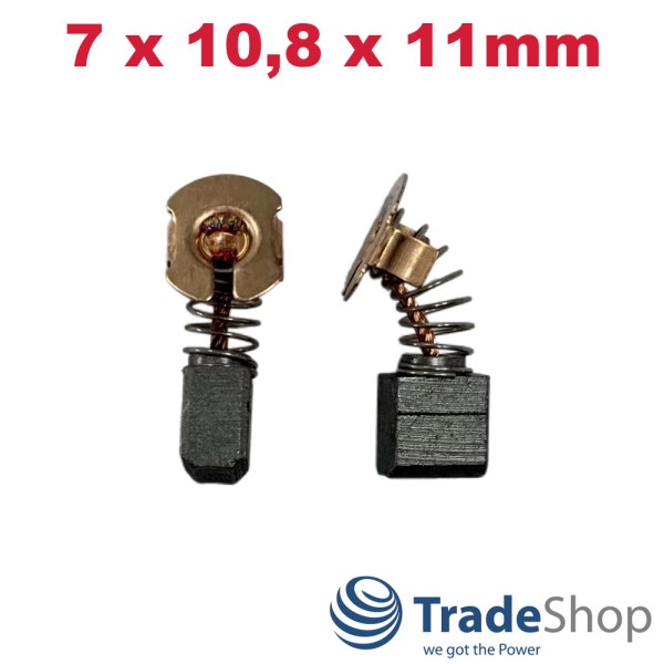 2x Motorkohlen Kohlebürsten 7x10,8x11mm für Makita BHR202, BJR181 ersetzt CB-441