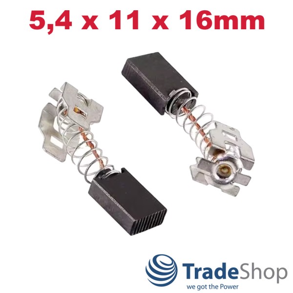 2x Motorkohlen Kohlebürsten 5,4 x 11 x 16mm für Hilti TE7-C ersetzt 326795