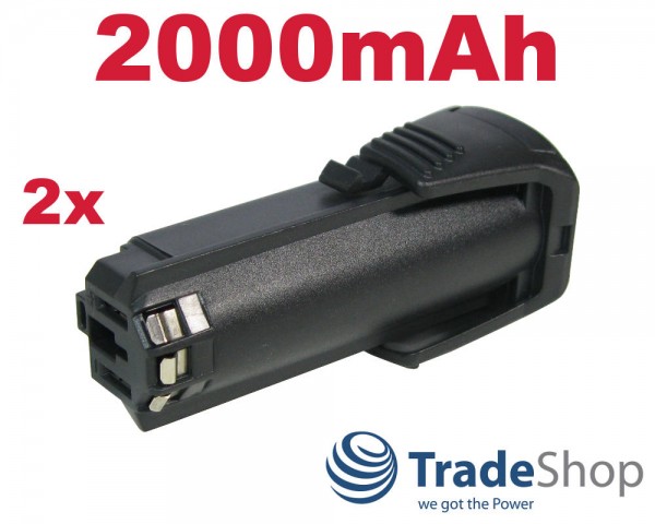 2x AKKU 3,6V 2000mAh Li-Ion für Bosch BAT504 2607336242 2607336241 PS10 SPS10