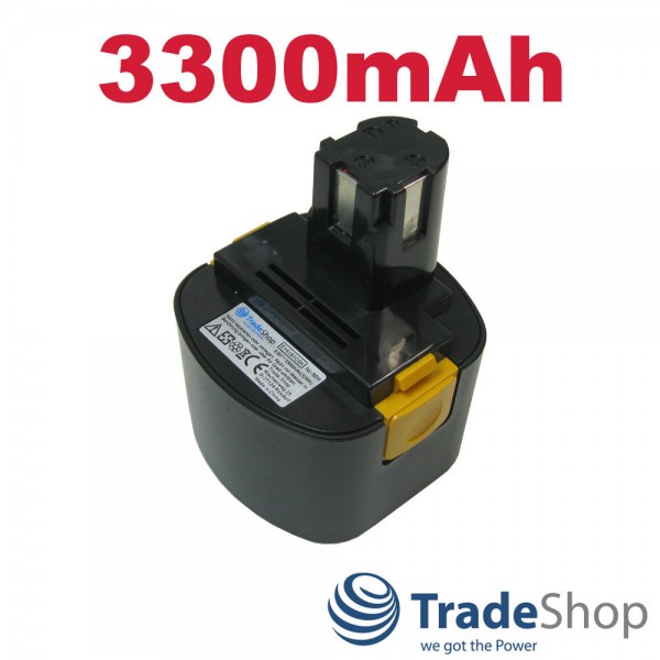 AKKU Ni-MH 9,6V 3300mAh ersetzt Panasonic EY9086 EY9182 EZ9086 EZ9182