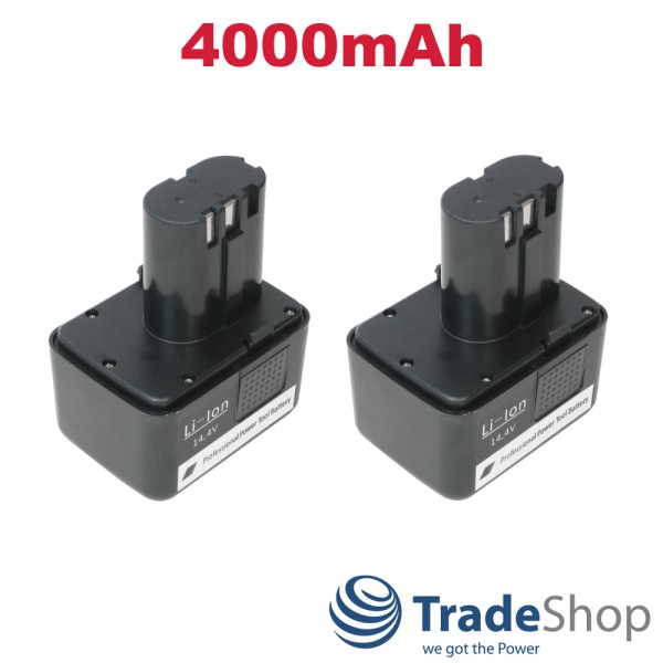 2x AKKU 14,4V Li-Ion 4000mAh für Gesipa Firebird 7260032 ersetzt 7251045 7251049