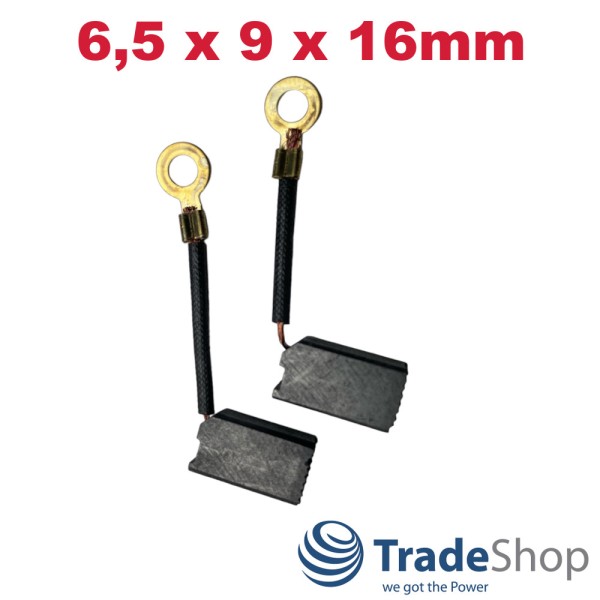 2x Motorkohlen Kohlebürsten 6,5x9x16mm für Einhell TC-MA 1300 Mauernutfräse