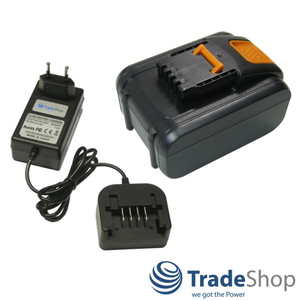 Li-Ion Akku 16V 3000mAh + Ladegerät für Worx WX152, WX152.2, WX156, WX373 uvm.